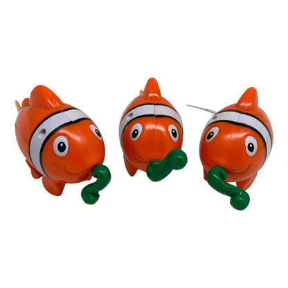 25989 - Set of Three Wind Up Swimming Bath Time 6"Splash & Swim Clown Fish Buddy |TBD|