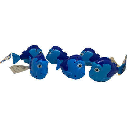 27333 - Set of Six Wind Up Swimming 5" Blue Tang Fish Toy 23840 |TBD|