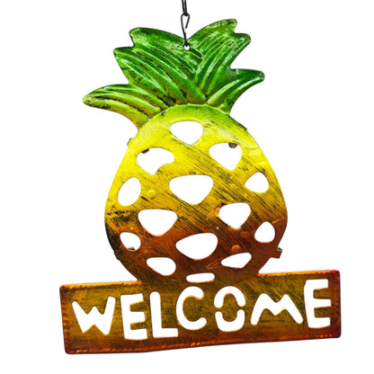 30406 - 9-Inch Metal Pineapple Windchime Sign |G-4|