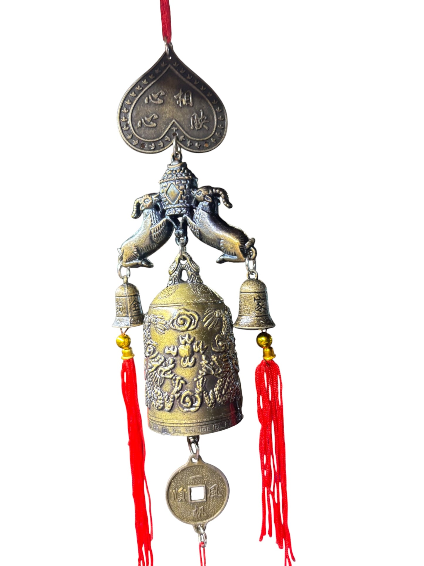 5593 - 15" Double Ram Heart Bell Hanger |13-22|