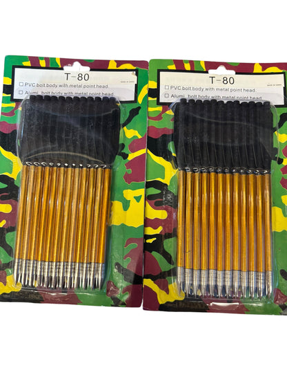 16906-Aluminum Replacement Arrows for 80 lb Pistol Crossbows 2-Pack of 12 |84|