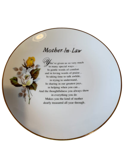 31579 -8" Mother-In-Law Floral Appreciation Plate|TBD|