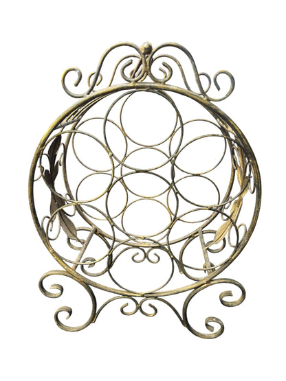 36699 - 19" Rustic 7 Bottle Metal Decorative Wine Holder |TBD|