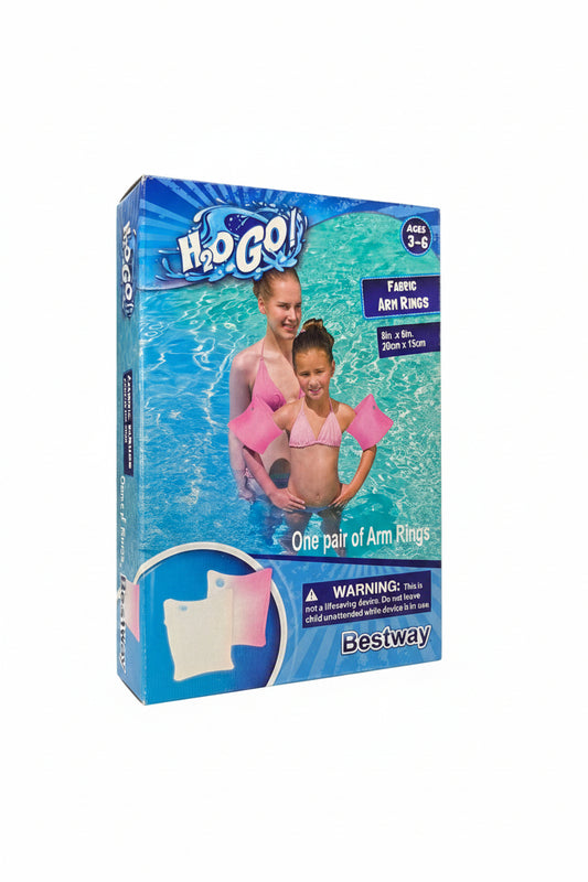 22142 - Bestway Fabric Arm Rings Pink 7" Set of Two |TBD|