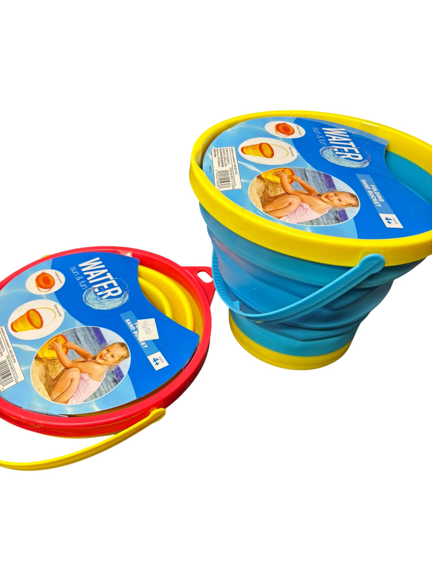 4690 - Set of Two Sun Fun Folding Sand Bucket 7" |28-Peg|