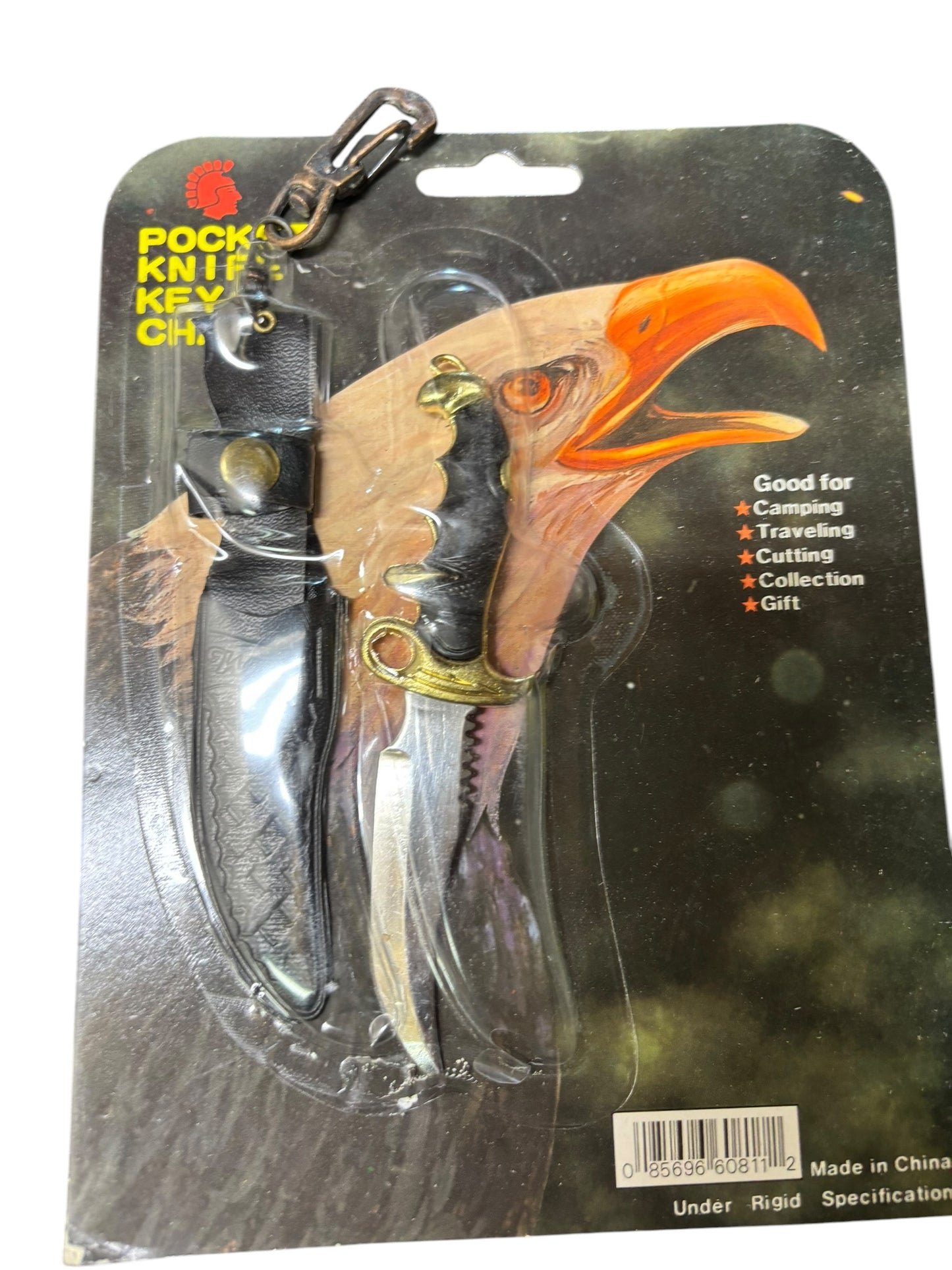 3925 -Set of Three 4.5" Knife Keychain w/Sheath |89|