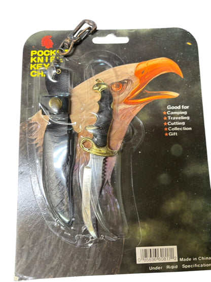3925 -Set of Three 4.5" Knife Keychain w/Sheath |89|