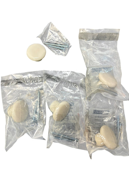 24777 - 5 Pack Round White Knob |11-12|