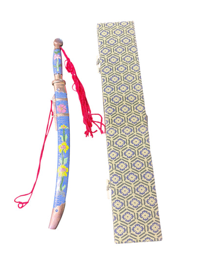 5987 - Blue 11" Letter Opener Floral |105|