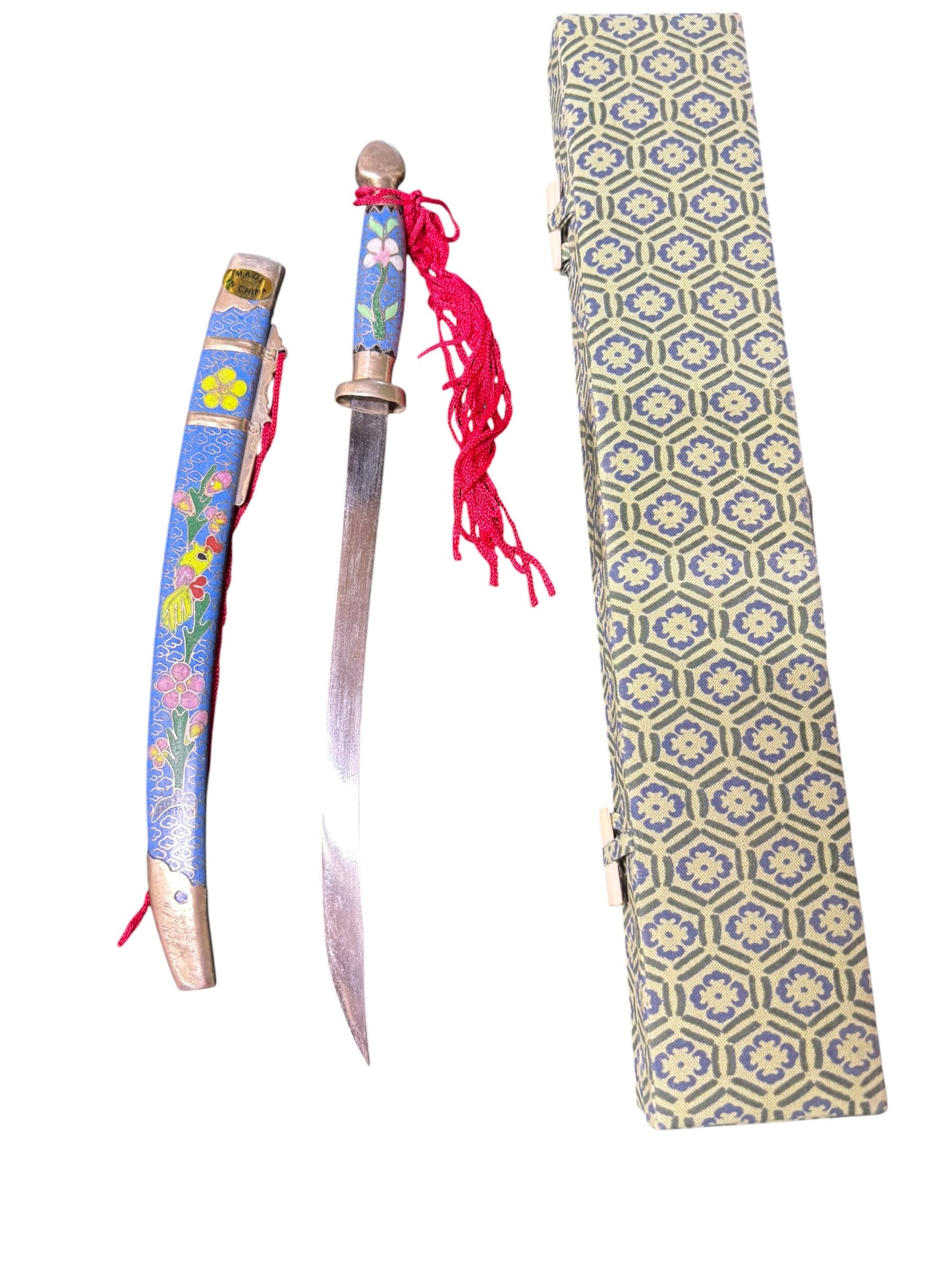 5987 - Blue 11" Letter Opener Floral |105|