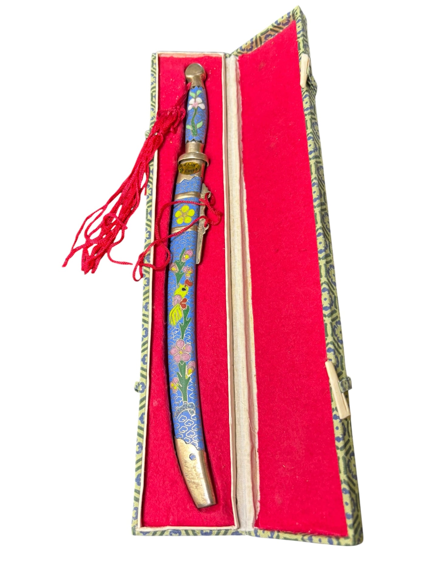 5987 - Blue 11" Letter Opener Floral |105|