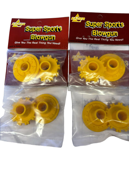 20934 - 4 PACKS OF Yellow Super Sports QUIVER 2 PC 40 CALIBUR Blowgun Set FOR PRACTIC AND HUNTING DARTS - |22-B|