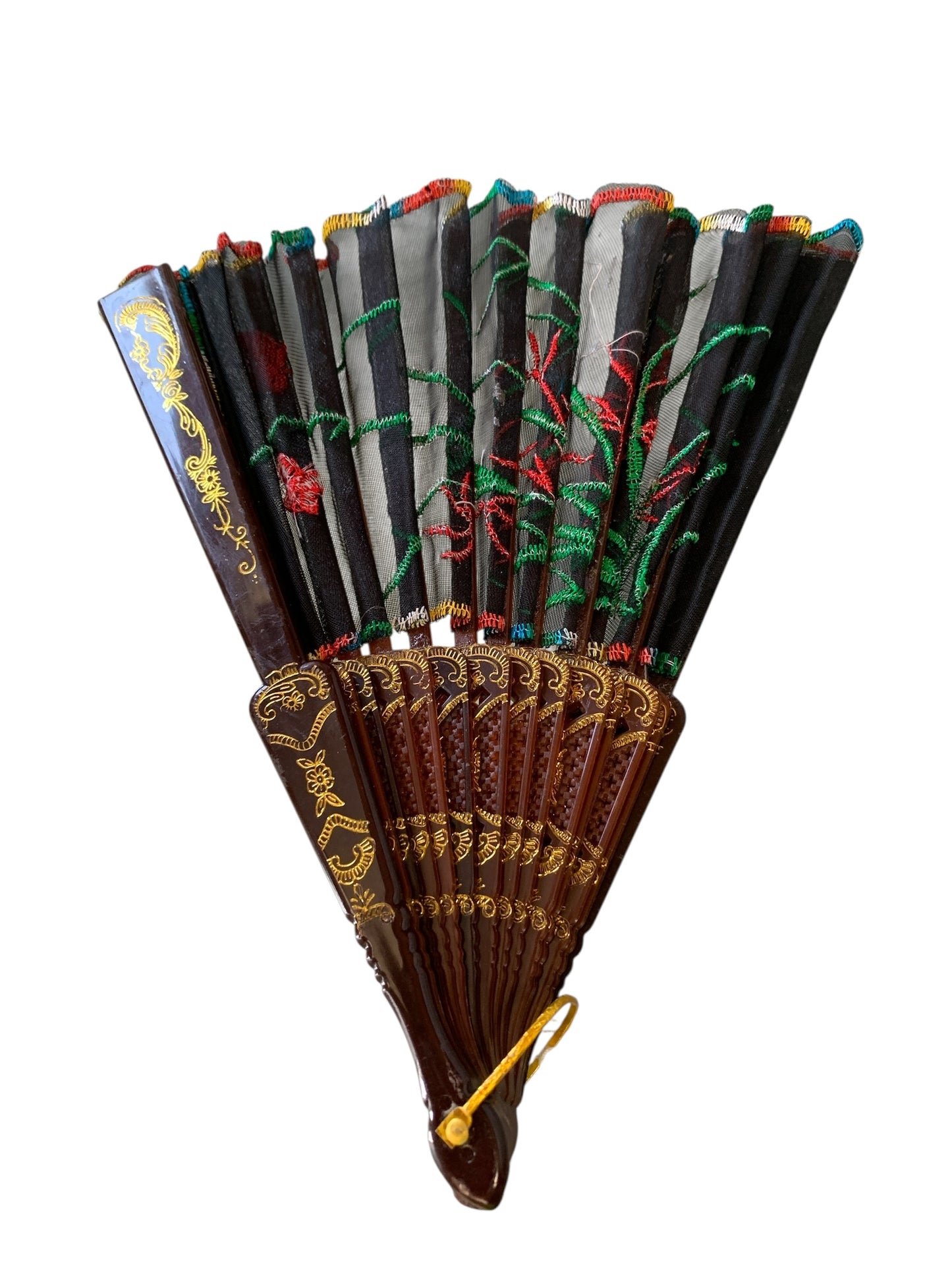 15023 - Green Embroidery Black Fan - |M-02| SENT FOR PIC 7/25 CC