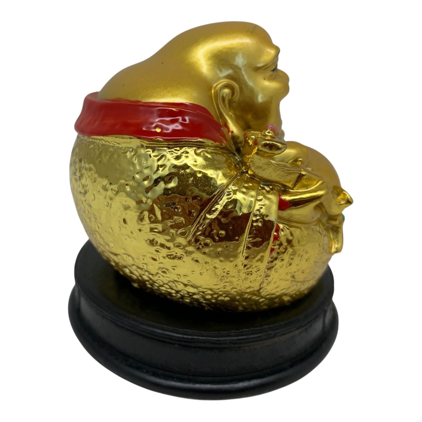 8955 - 4" Round Golden Buddha - w/Bead |Bu-03|sent for prep CL