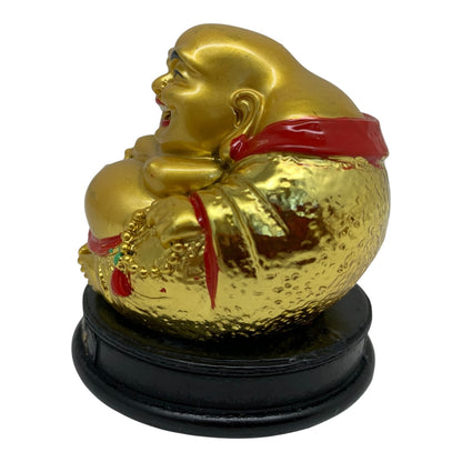 8955 - 4" Round Golden Buddha - w/Bead |Bu-03|sent for prep CL