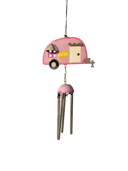 2298 - 12" METAL Pink Camper Mini Windchime |G-8|
