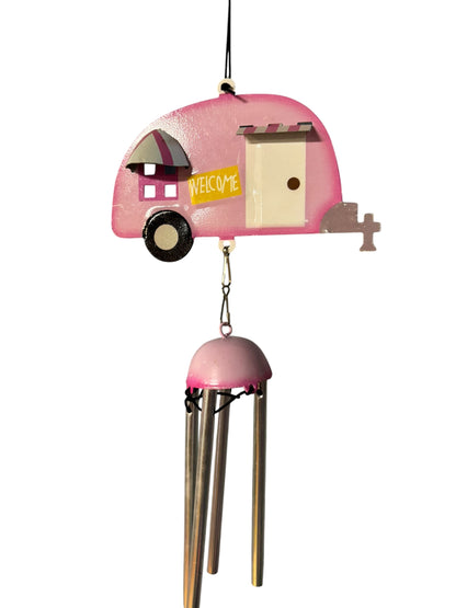 2298 - 12" METAL Pink Camper Mini Windchime |G-8|