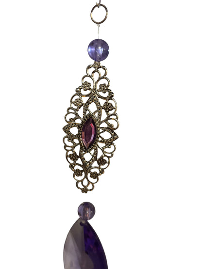 22504 - BUY ONE GET ONE FREE 12" Purple Butterfly Windcharm |G-8|
