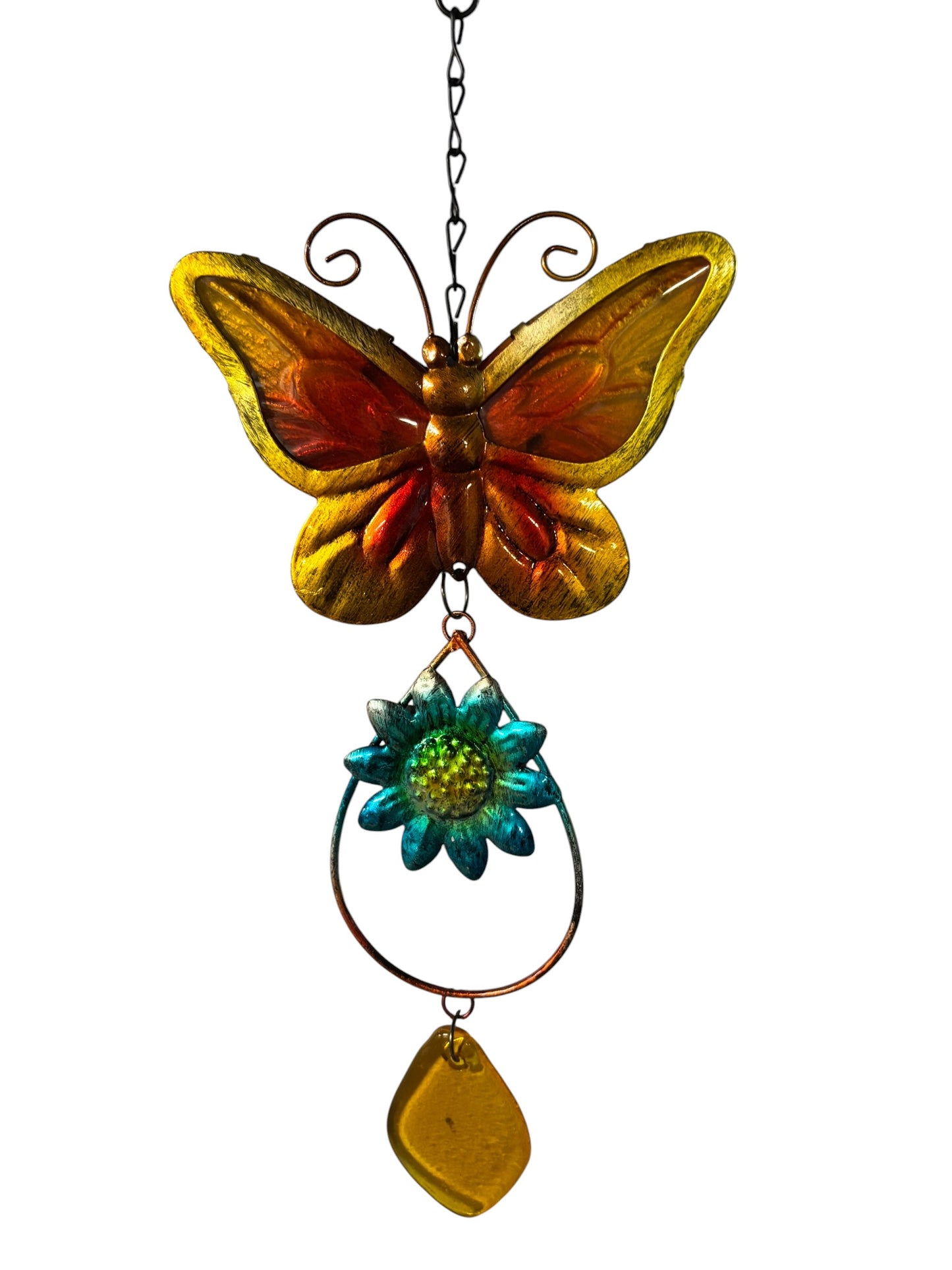 21599 - Yellow Butterfly Windchime Hang |BB-44|