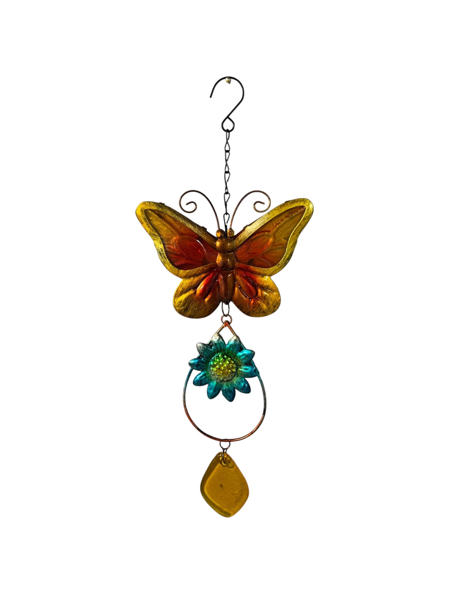 21599 - Yellow Butterfly Windchime Hang |BB-44|
