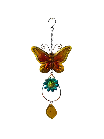 21599 - Yellow Butterfly Windchime Hang |BB-44|