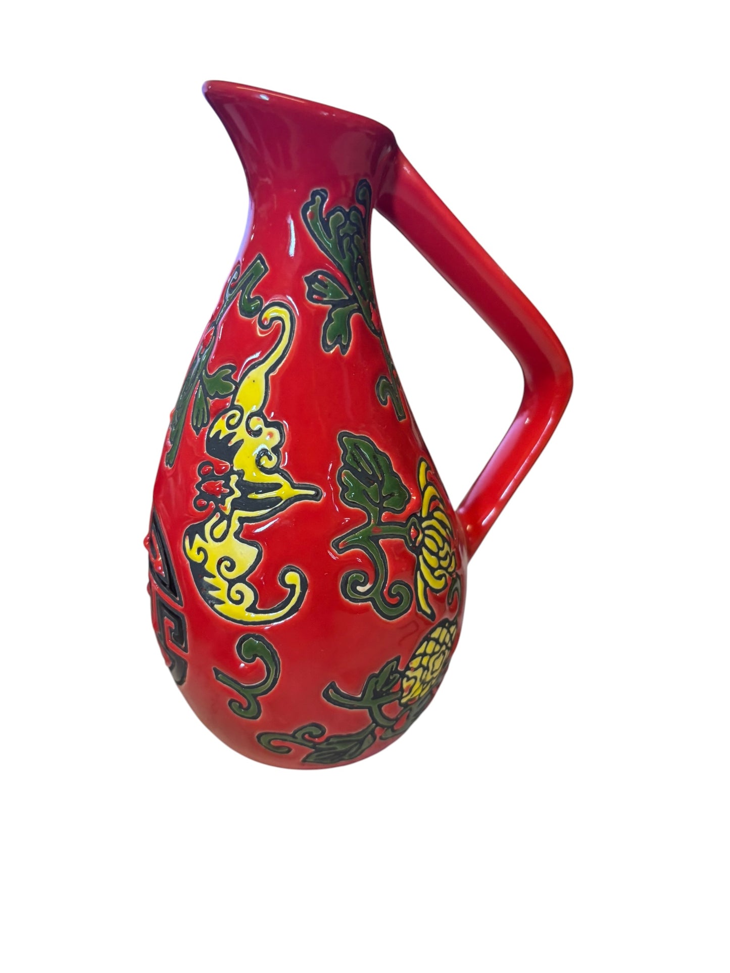 7634 - Stunning 5-Piece Red Ceramic Sake Set 5.5 inch BOGO FREE!|A-7|POD 3|Store|