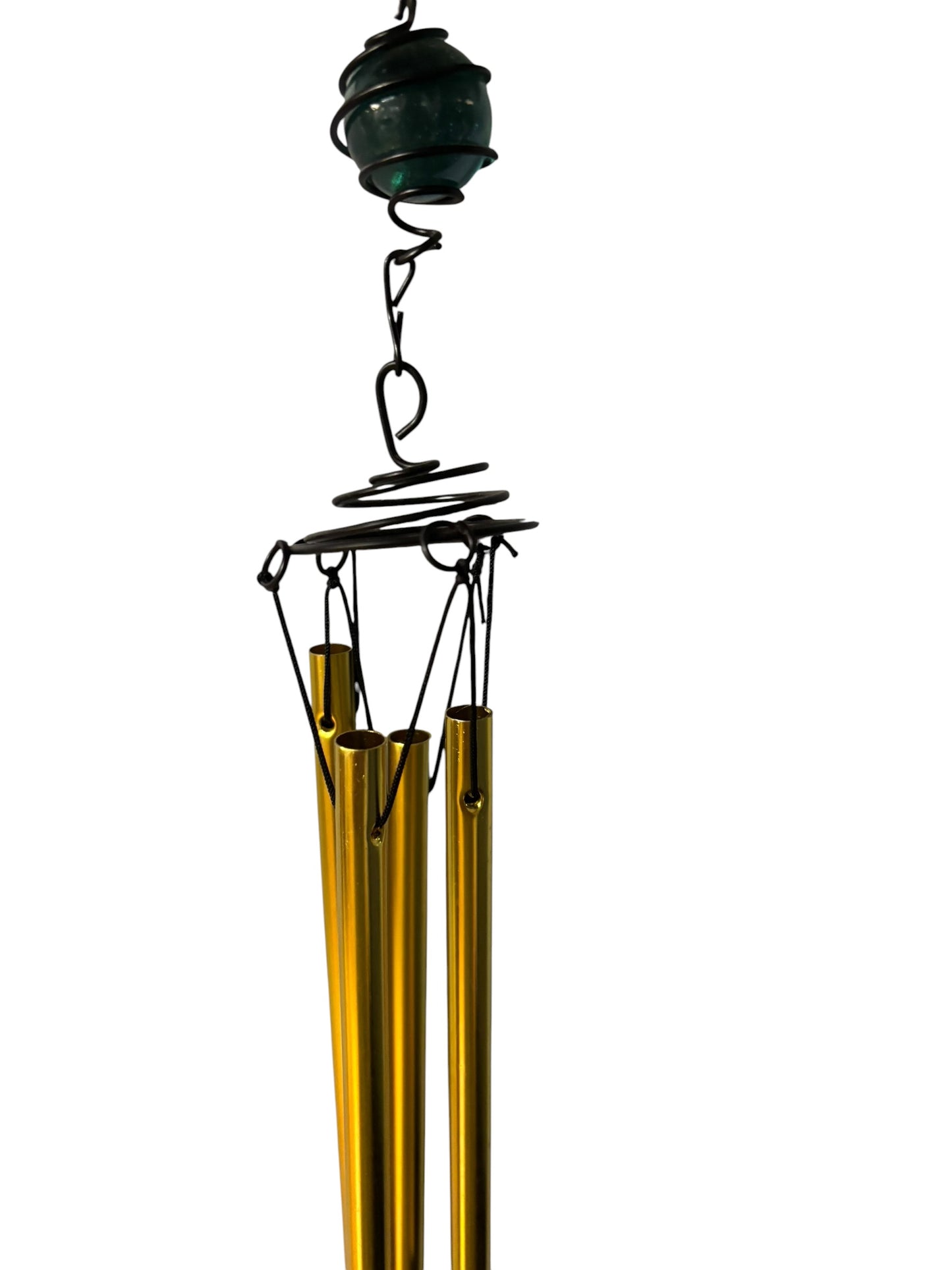 2940 - 23" METAL Frog Juggling Flowers Chime |G-8|