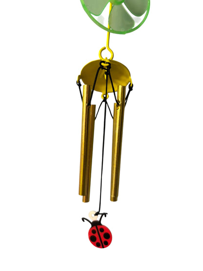 29800 - 12-Inch Metal Butterfly Wind Chime With Windmill |G-4|