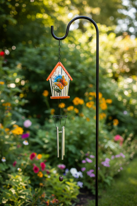 29791 - 28" Butterfly House Metal Windchime |G-4|