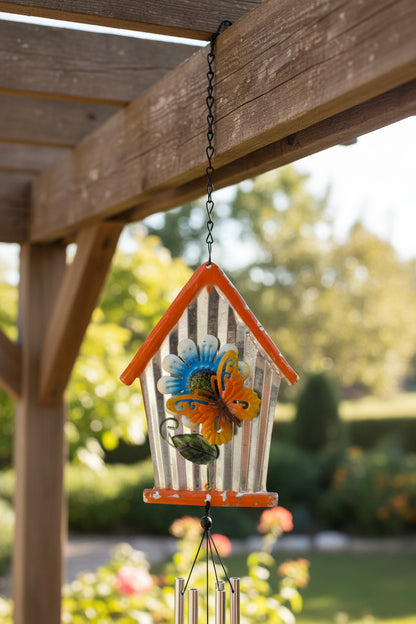 29791 - 28" Butterfly House Metal Windchime |G-4|
