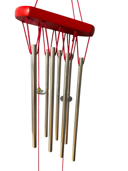 17137 - Red Oriental Always Happy, Contentment 23" Windchime |G-7|