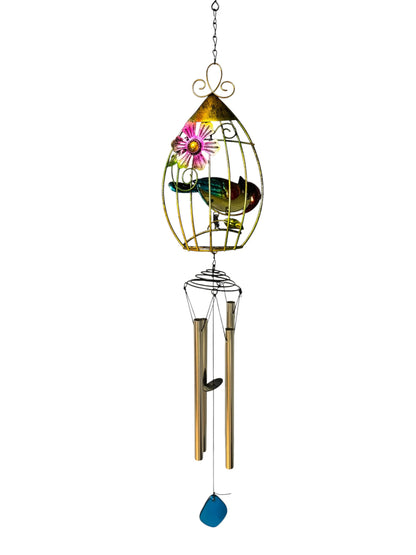 30202 - Caged Bird Metal Windchime 25-Inch |G-7|