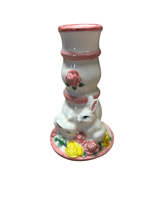 2091 - Set of 2 Rabbit Candle Holders |12-25|