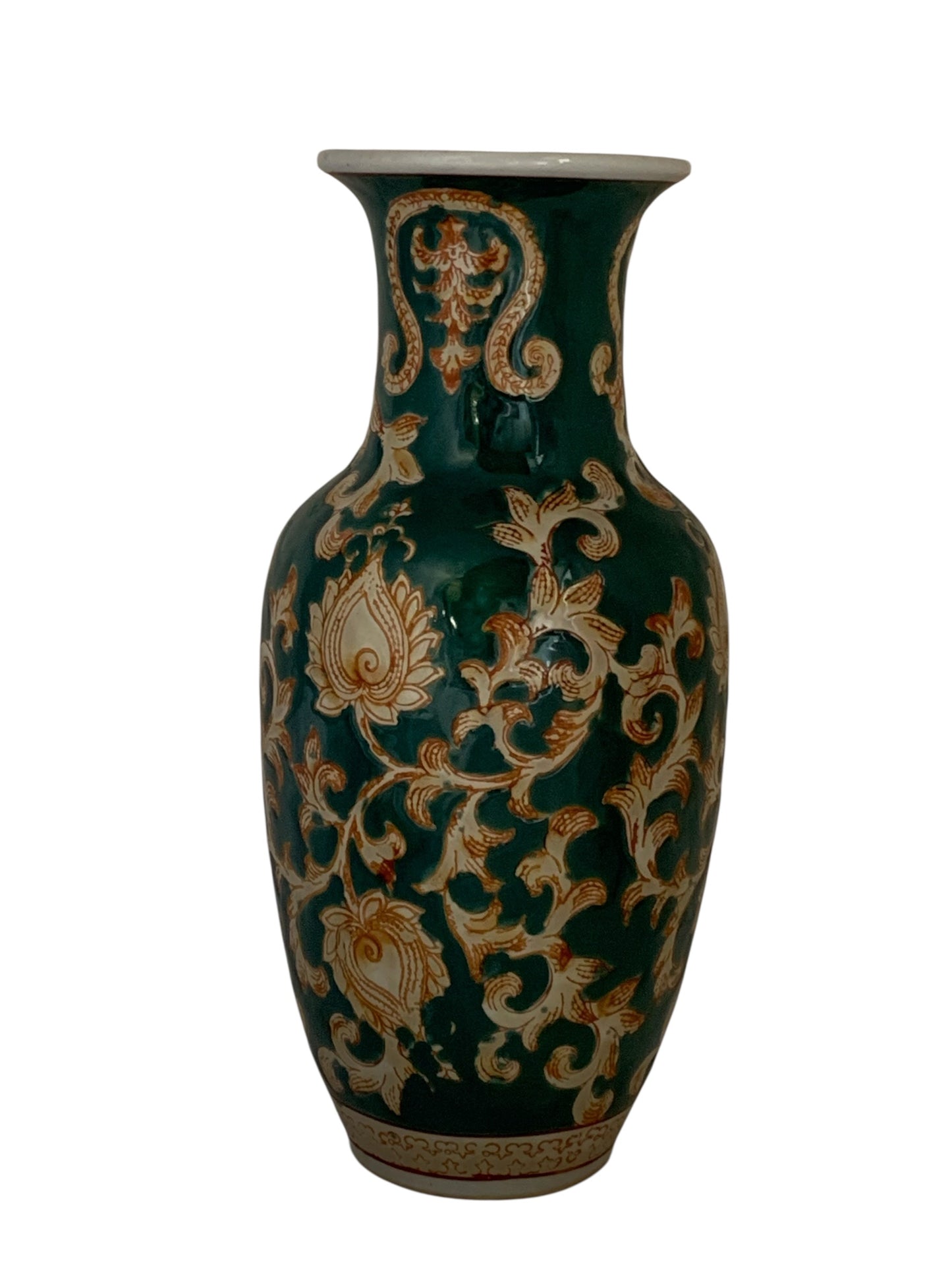 11748 - 10" Aqua Green Floral Vase |19-24|