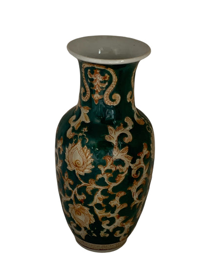 11748 - 10" Aqua Green Floral Vase |19-24|