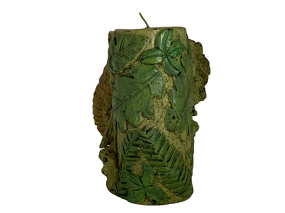 13266 -Decorative 6-Inch Elephant Candle with Botanical Foliage |TBD|
