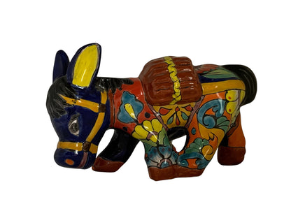 26716 - Authentic Hand-Painted Mexican Talavera Burro 12 Inch |TBD|