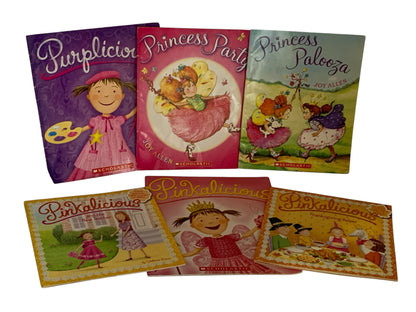 38450 - Set of Six Pinkalicious Purplicious and Princess Soft Covers Books 10" |TBD|