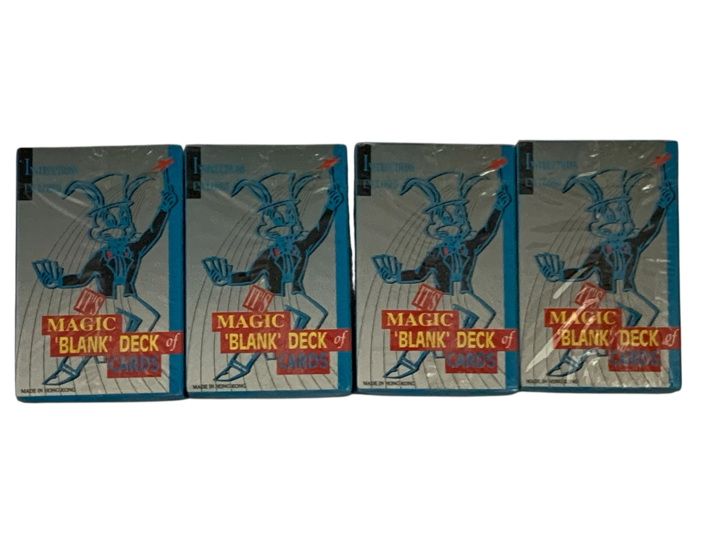 6058 - Set of 4 Vibrant Magic Deck of Playing Cards 3" |GR-63|