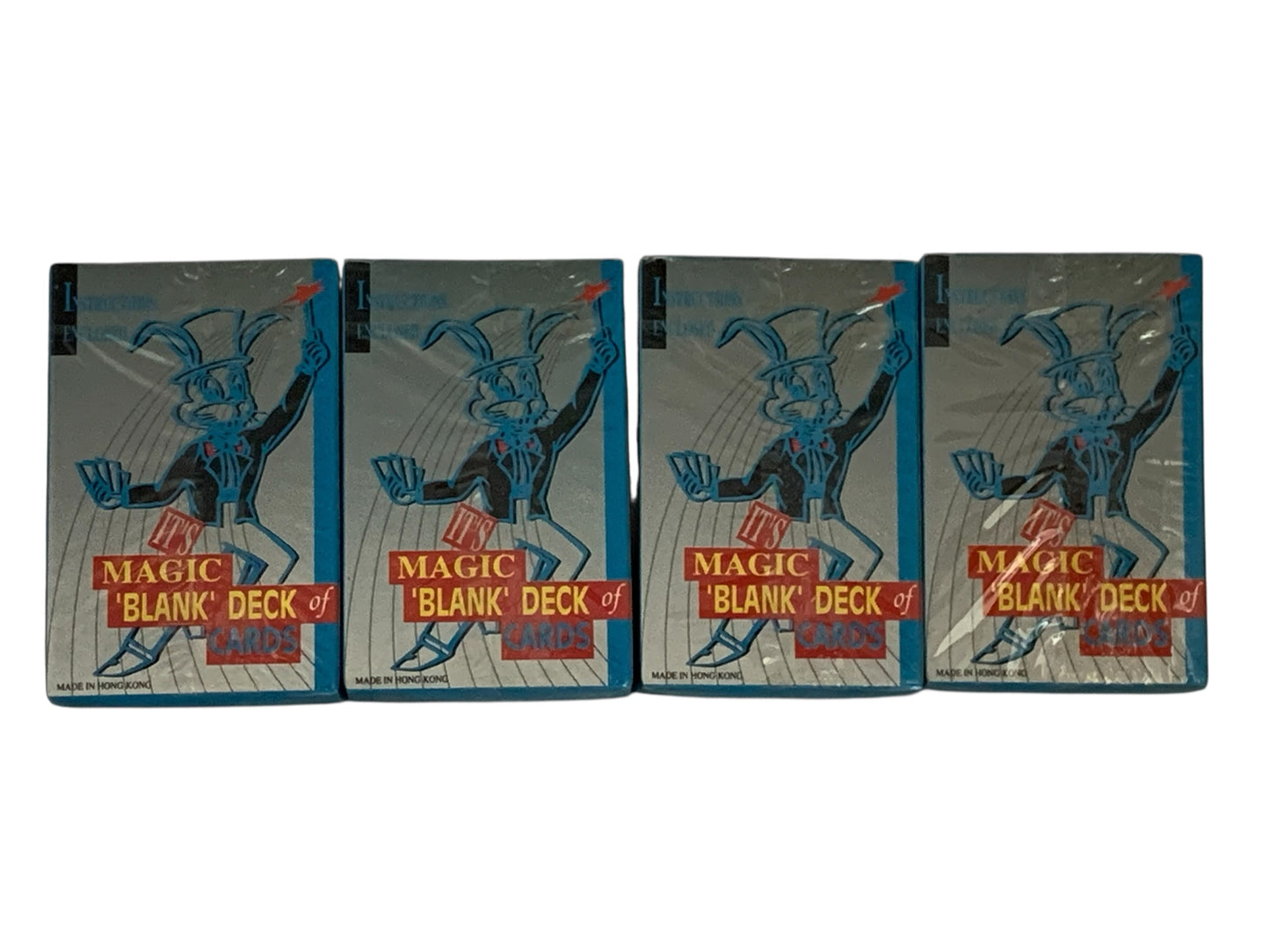 6058 - Set of 4 Vibrant Magic Deck of Playing Cards 3" |GR-63|