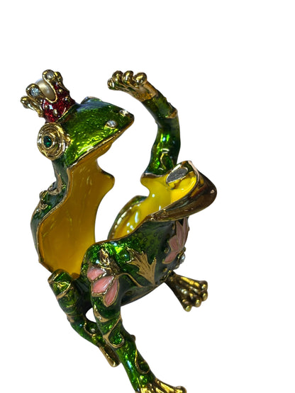 14240 - 4" Metal Frog Box Jeweled |17-30|