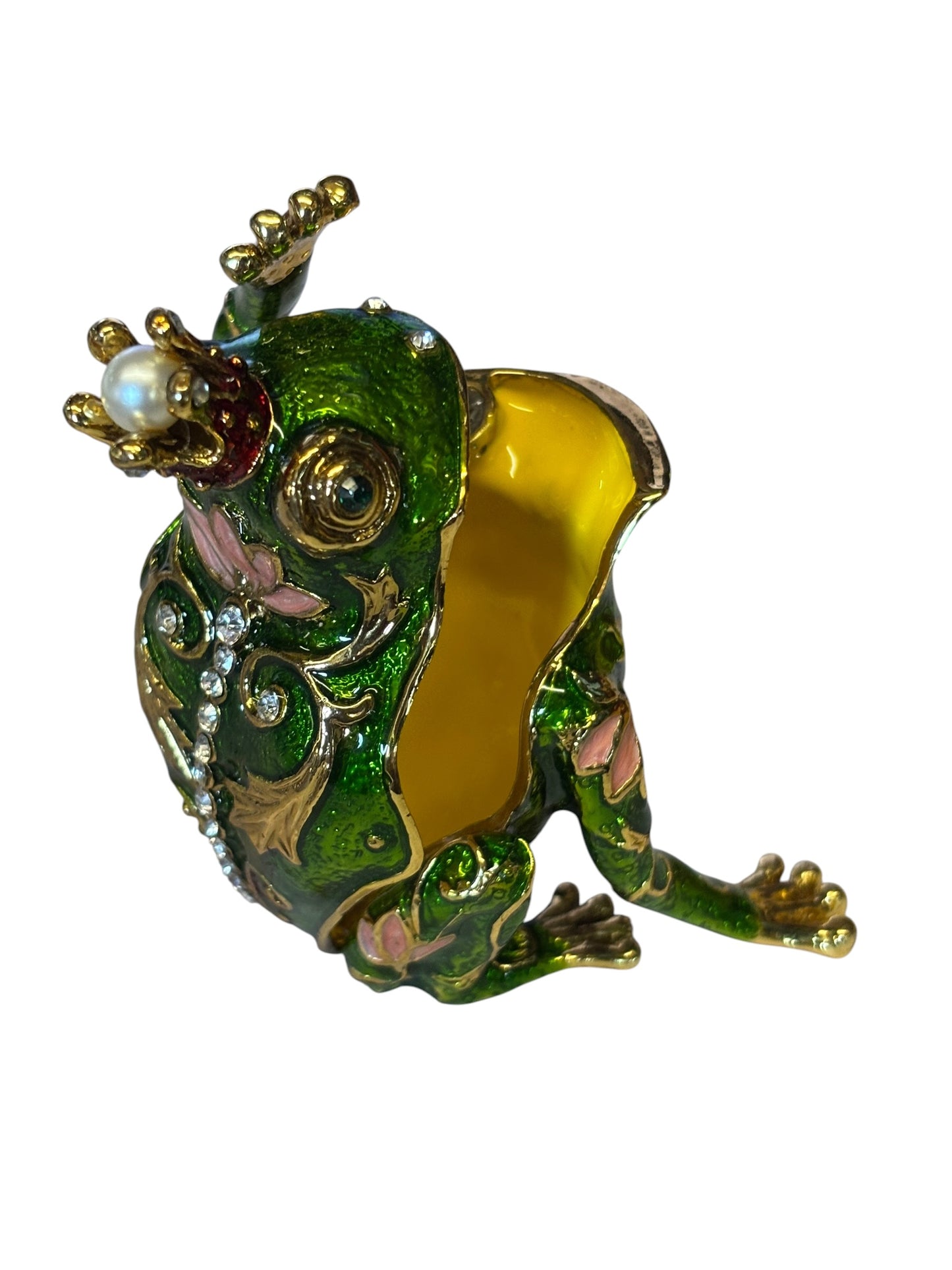 14240 - 4" Metal Frog Box Jeweled |17-30|