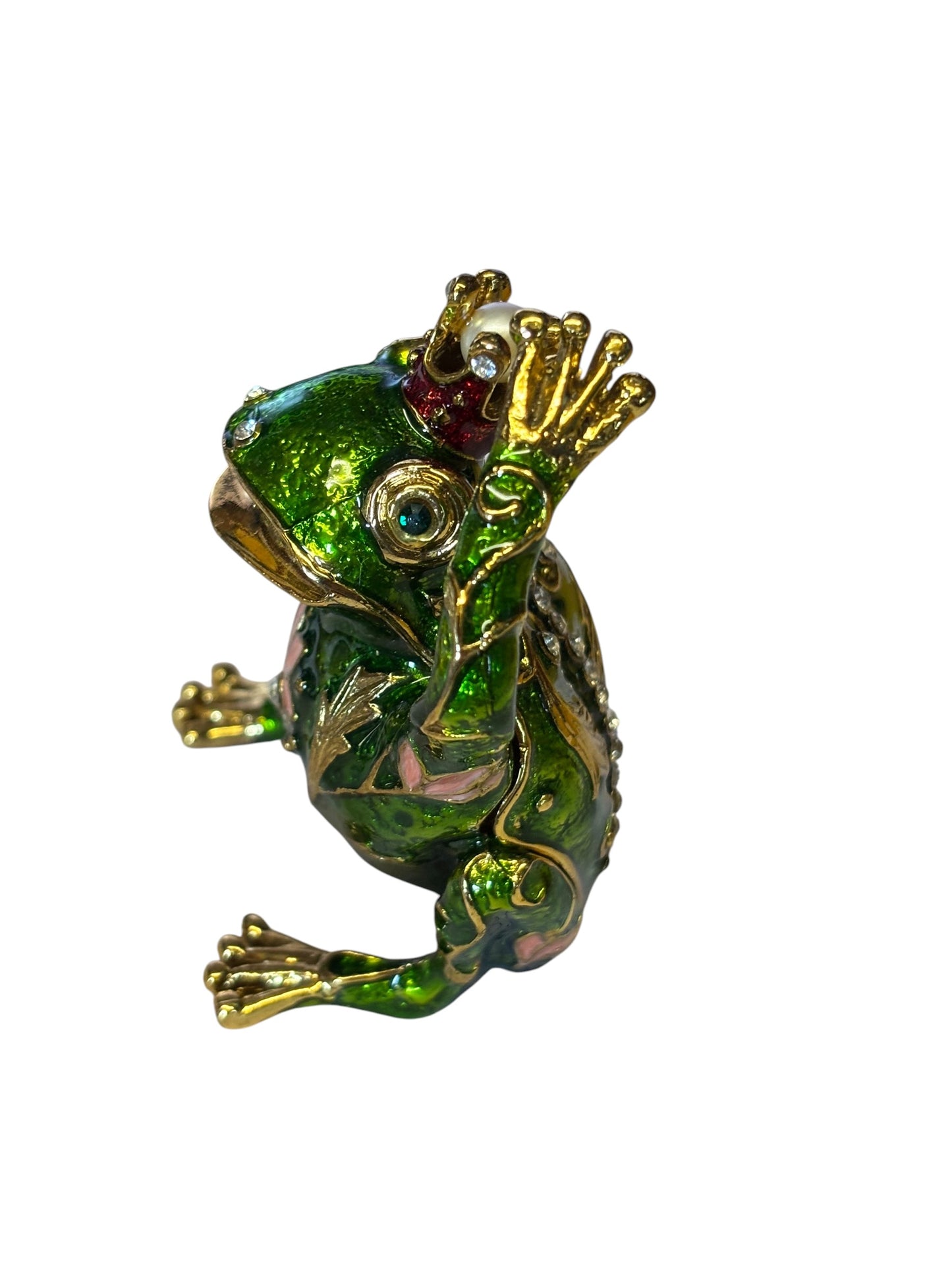 14240 - 4" Metal Frog Box Jeweled |17-30|