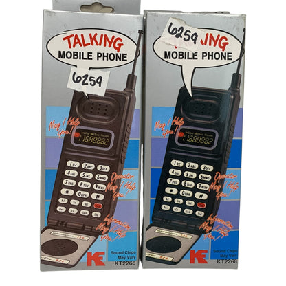 6259 - Set of Two Toy Vintage Talking Mobile Phone 7" |T-65|