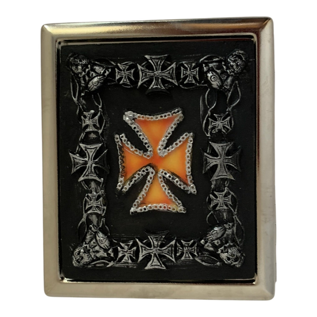 15102 - Cigarette Case Celtic Cross 3X4" Biker Or Gothic Fashion |H-61|