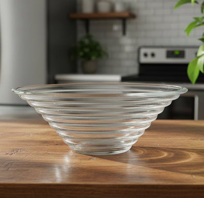 34283 - 9.5" Spiral Glass Fruit Bowl |TBD|sent for prep CL
