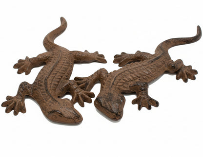 15323 - Gecko Cast Iron Set of 2 10" Long |6-14|