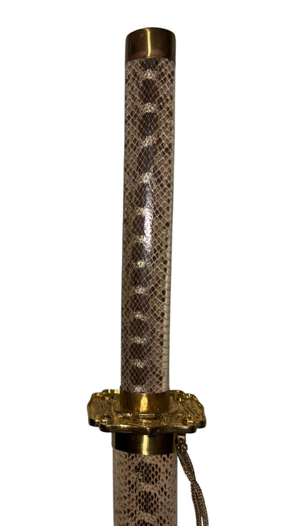 15672 - 39" Snakeskin Katana Sword  THE SNAKE IS A MEANING OF TRANSFORMATION |206|