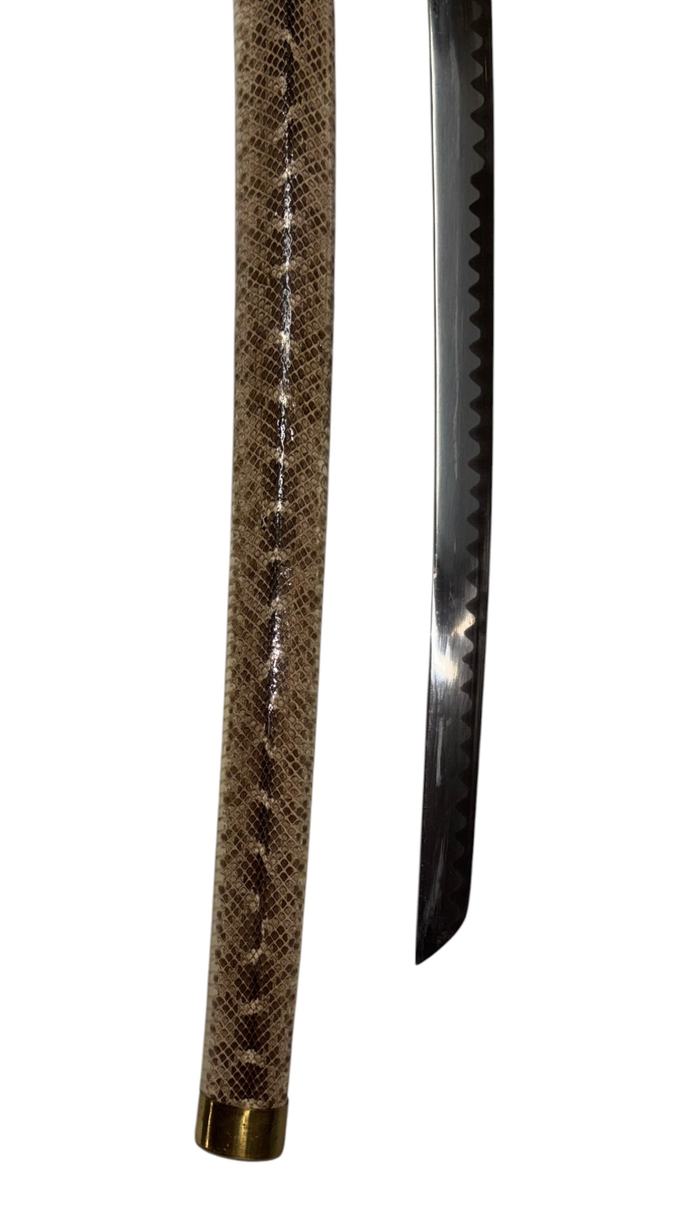 15672 - 39" Snakeskin Katana Sword  THE SNAKE IS A MEANING OF TRANSFORMATION |206|