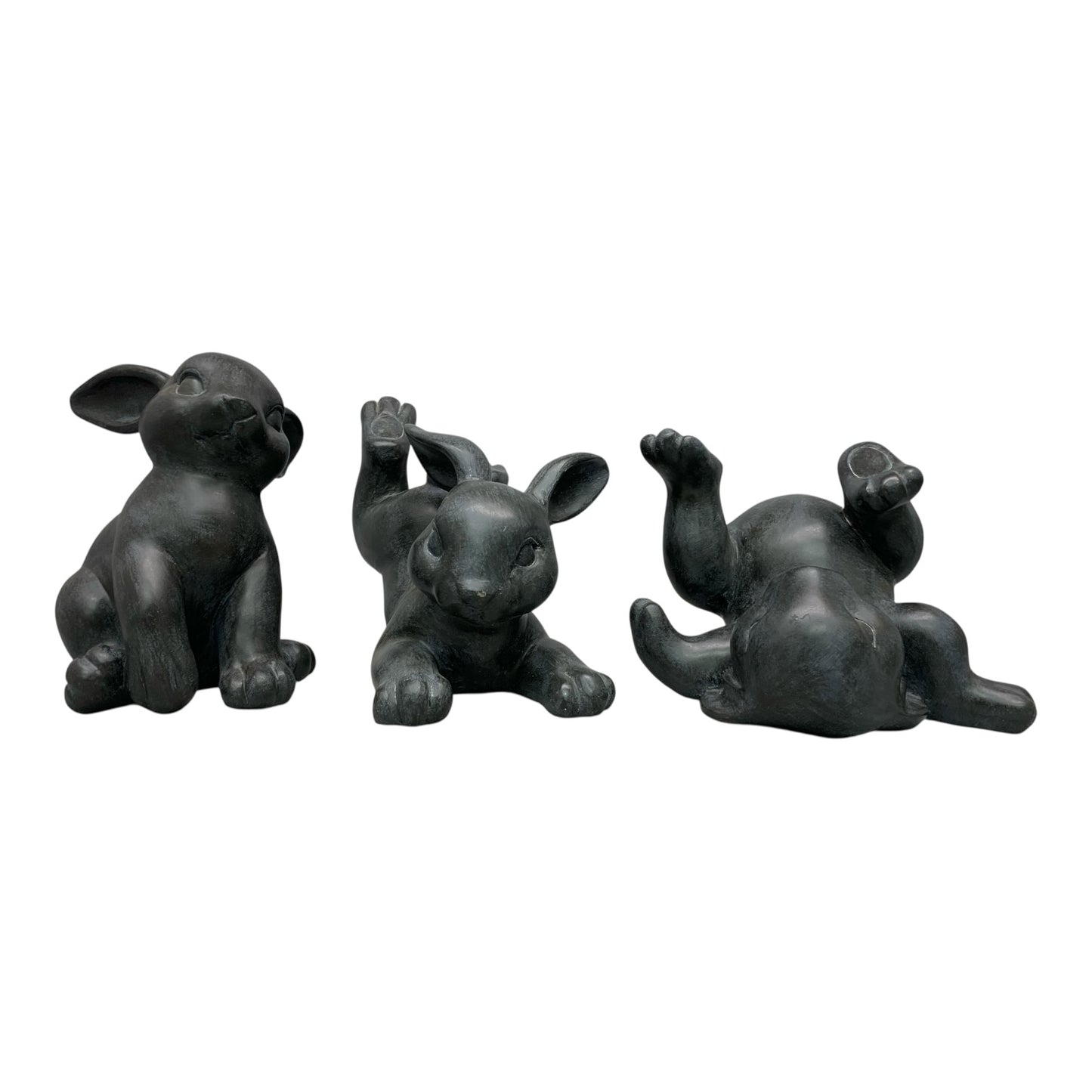 12855 - Decorative Stone Washed Bunnies: Set of 3 Spring Statues (8.5"–10") |11-20|